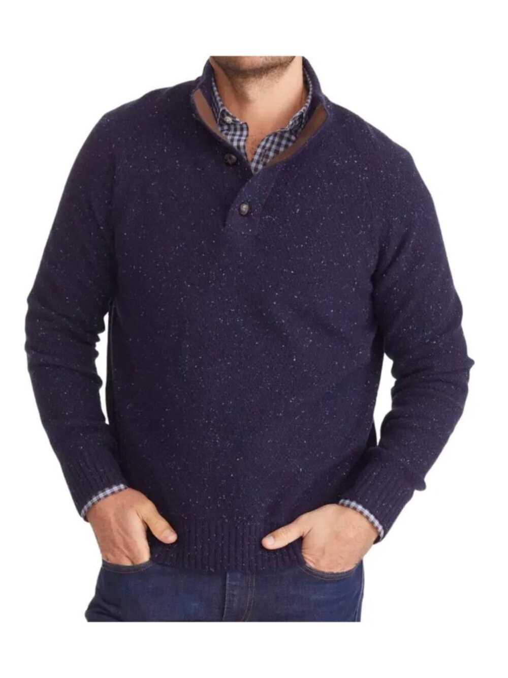 NWT UNTUCKit Gordonne Lambswool Pullover Sweater Sky Captain Size Large